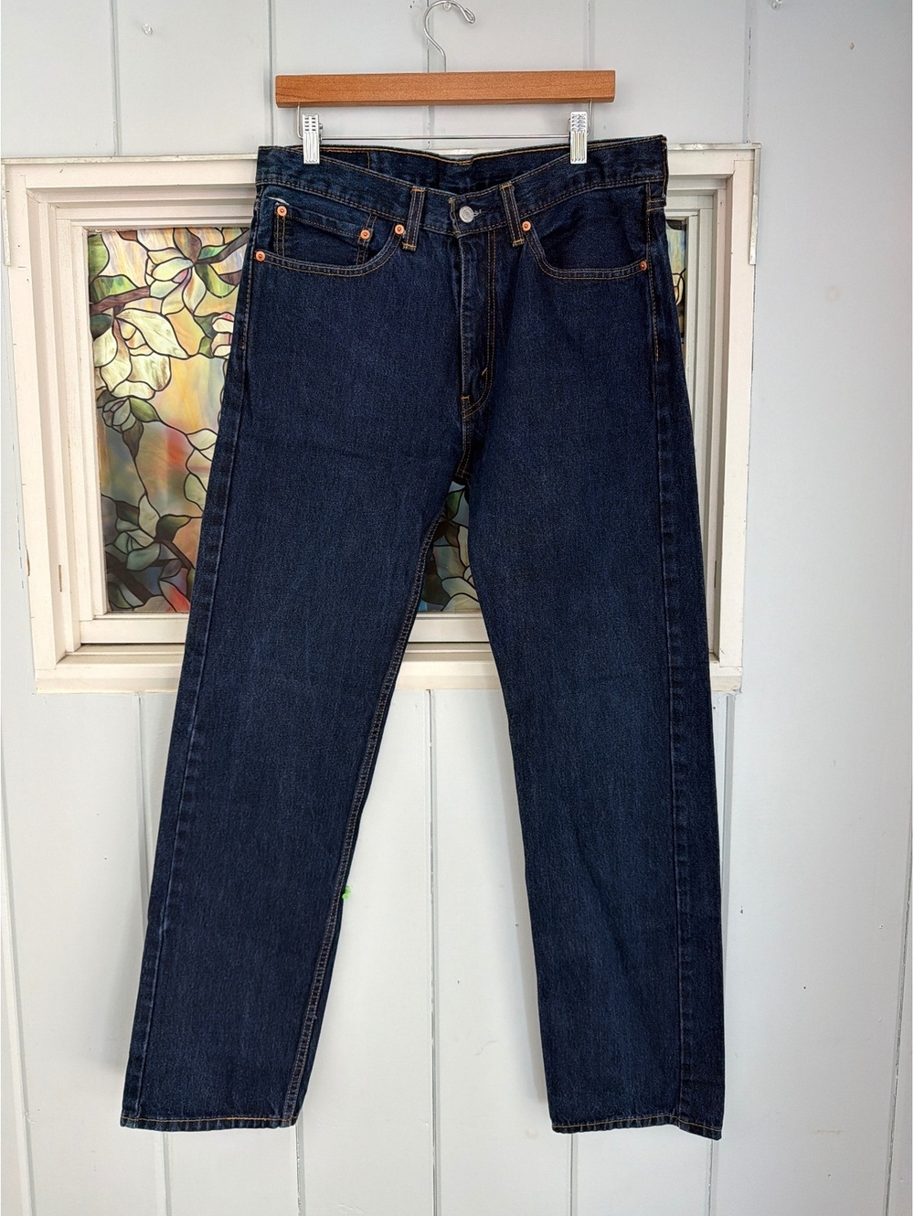 Levi's 505 Regular Fit Dark Blue Denim Jeans W34 L34